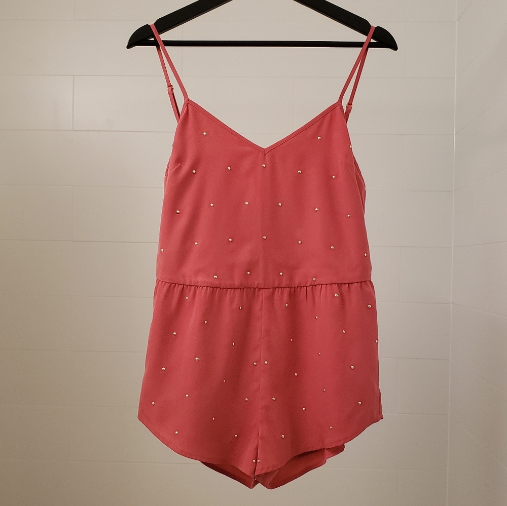 Amuse Society Romper with gold rivets